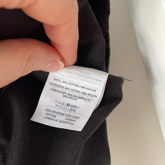 NWOT J. Crew Factory Water Resistant Rain Jacket in Black, XXS - Picture 3 of 4